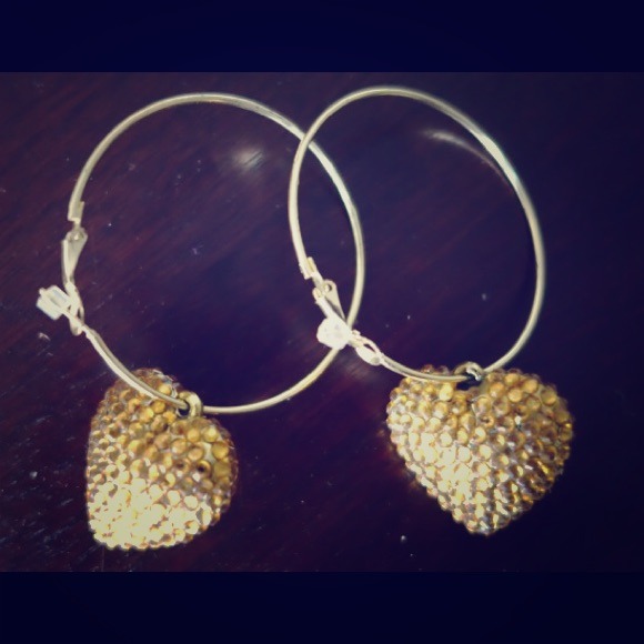❗️SOLD❗️Heart Hoops -Golden Orange