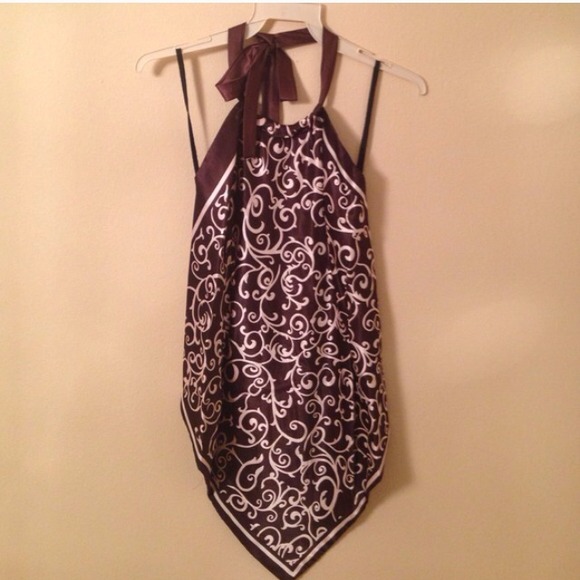 Brown Scarf Top. New with tags.
