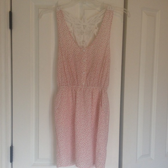 Floral sundress with crochet back detail