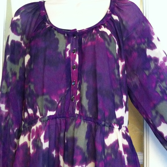 J. Crew Dresses & Skirts - J Crew purple silk dress NWT/BR green skinnies 🍀