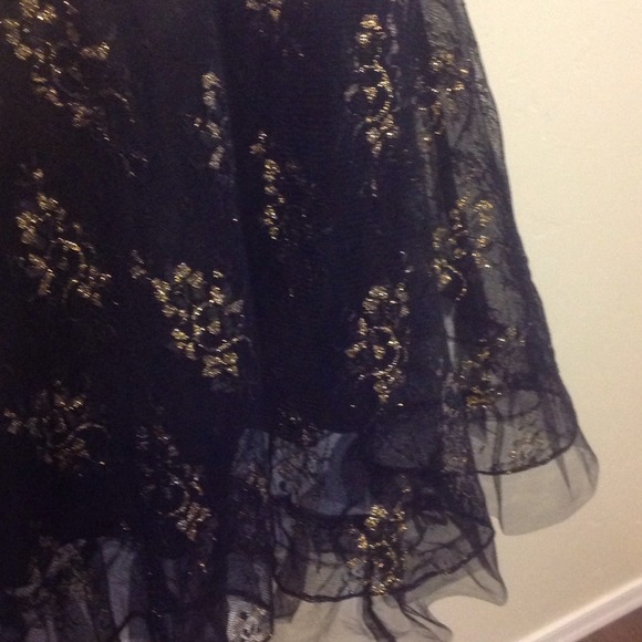 BUNDLED! Black Tulle and Gold Glitter Skirt - Picture 2 of 2