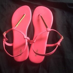 super cute hot pink sandals