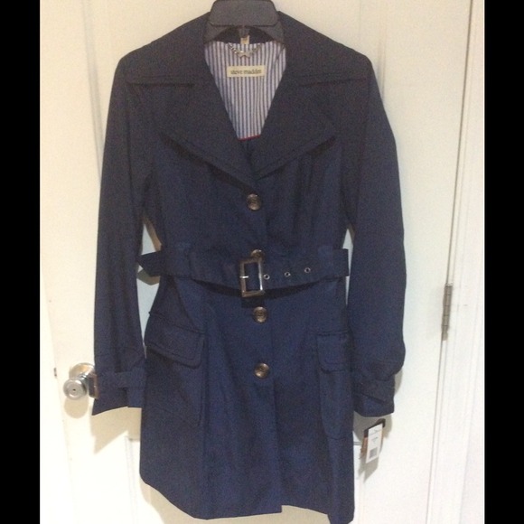 Steve Madden Navy Trench Coat