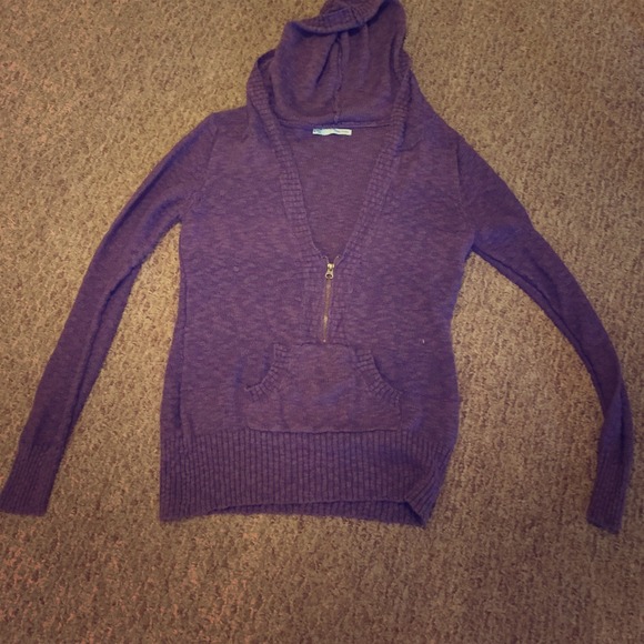 Purple hooded sweater