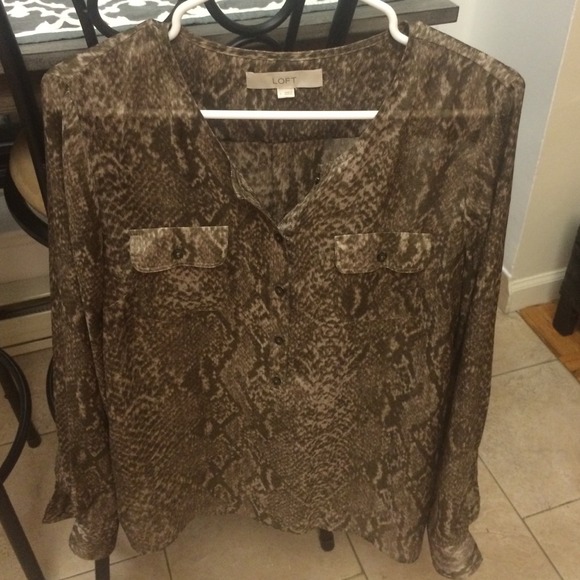 Leopard silk blouse