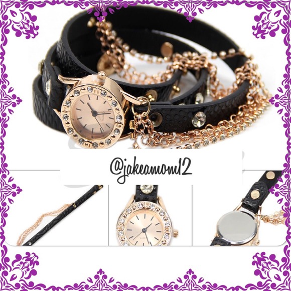 Jewelry - ❄🚫SOLD🚫️BOGO1/2OFFPU leather wrap watch (Black)
