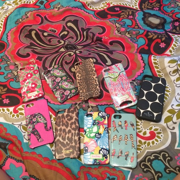 Selling all these name brand phone cases. Iphone 5
