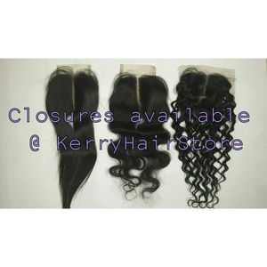 Virgin Hair Closures with bleached knots