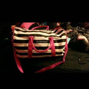 Victoria secret duffel bag.