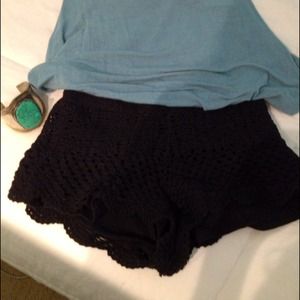 Black H&M lace shorts