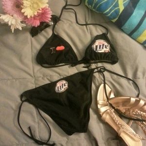 MILLER LITE string bikini - sz L