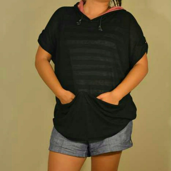 black bet hoodie top
