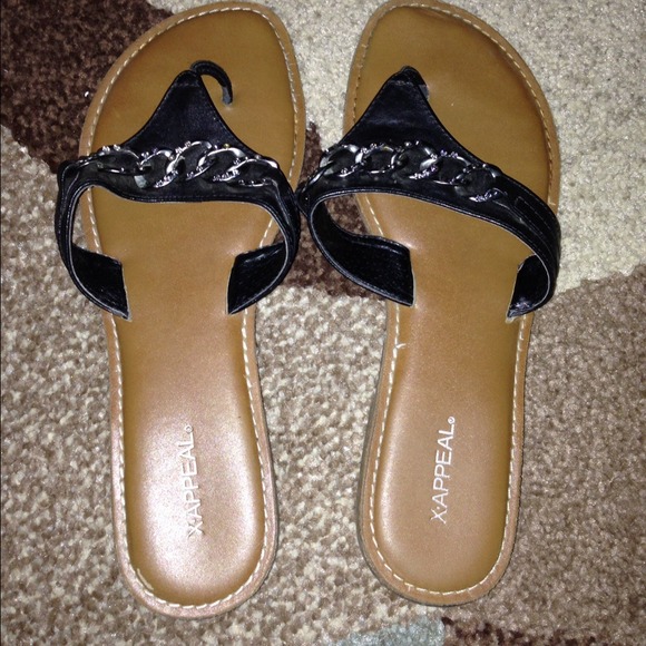 Black sandals from JC Penny