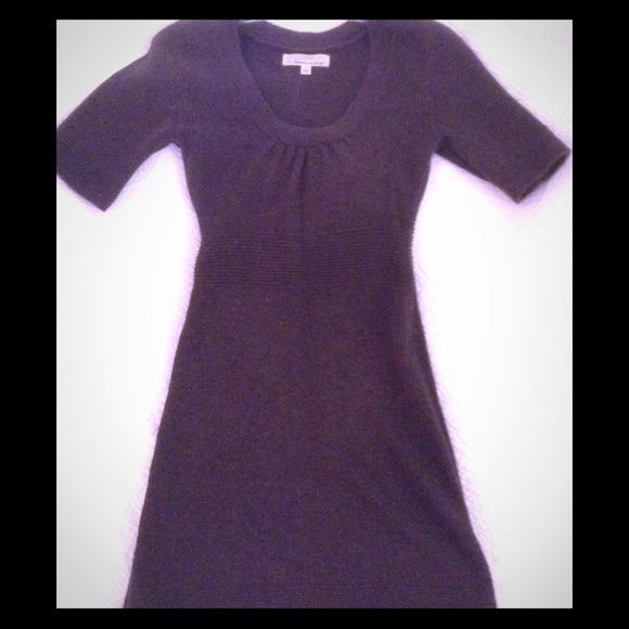 Cute 3/4 Sleeve Brown Sweater Dress Worn Once