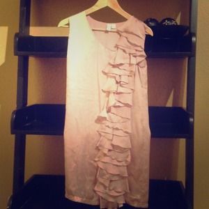 Satin Champange Colored Tunic Dress