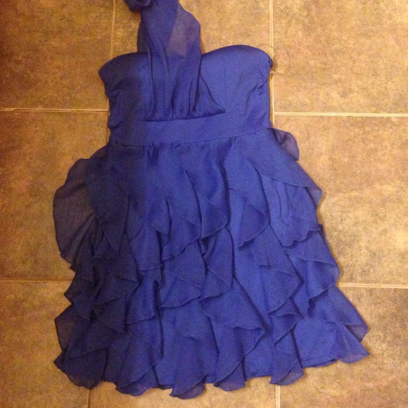 ROYAL BLUE DRESS - Picture 2 of 4