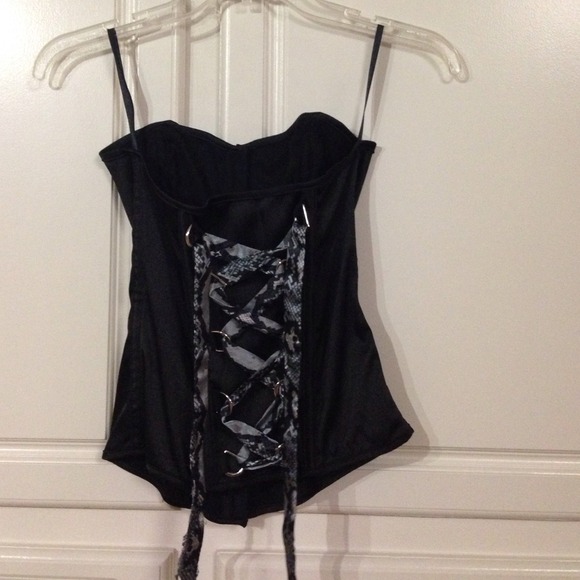 Black & Snakeskin /Medium /Charlotte Russe Corset - Picture 1 of 4