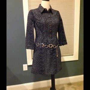 🔘🔘GREY/ BLACK LEOPARD JEAN DRESS 🔘🔘
