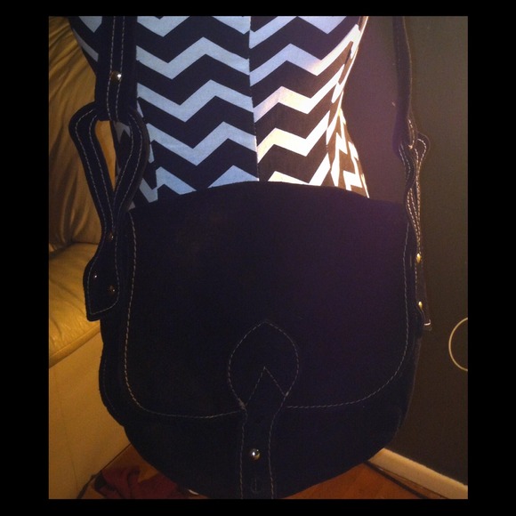 Vintage black suede purse.