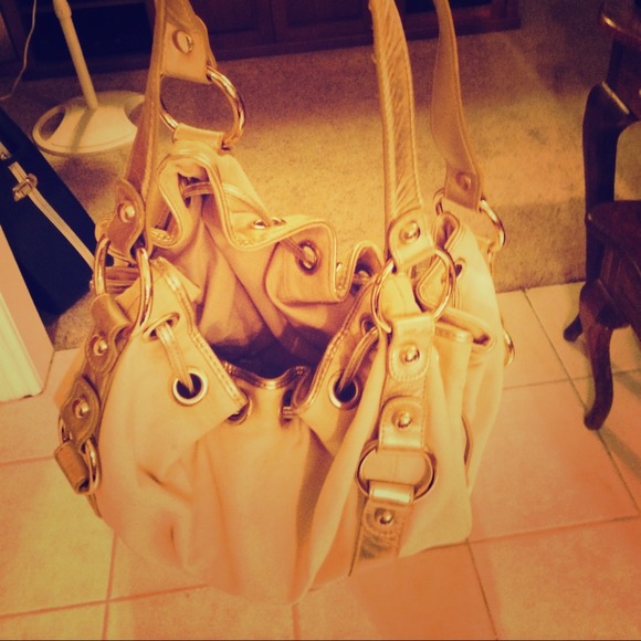 Gold & Cream color purse from Express - large