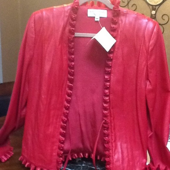 St. John's red leather jacket