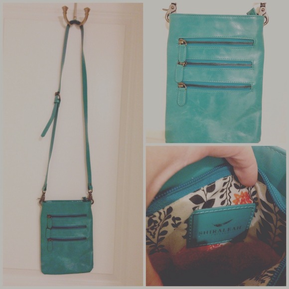 Turquoise cross-body bag - Picture 2 of 2