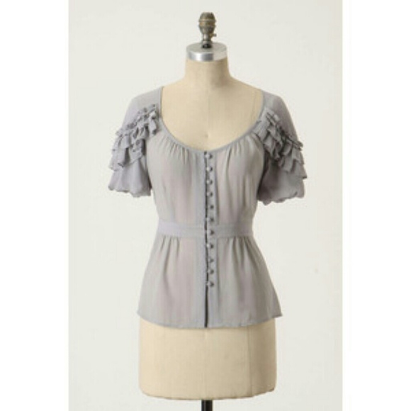 Anthropologie  Tops - Anthropologie Tidal Ruffles Blouse 0