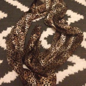 Silk cheetah scarf/ Betsey Johnson scarf
