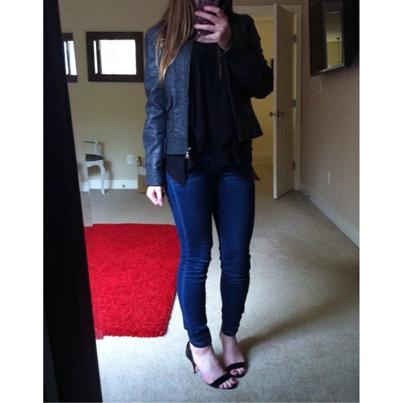 SALE Express gray leather jacket