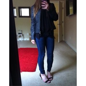 SALE Express gray leather jacket