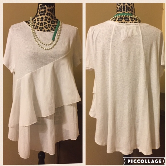 HOLD flounce ruffle tiered tee shirt. Nwt - Picture 4 of 4