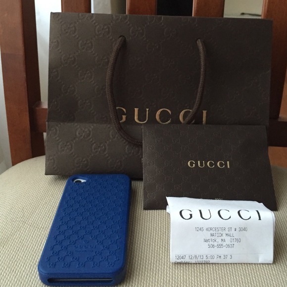Authentic Gucci GG imprinted iPhone silicone case