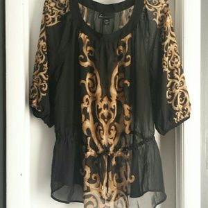 Lane Bryant Black Design Top