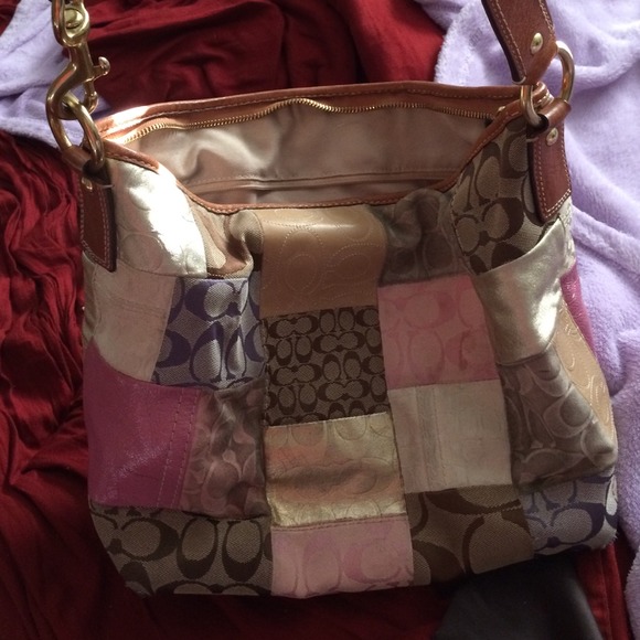 Coach patchwork handbag.
