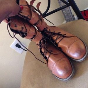Brown Combat Boots