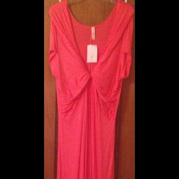 Boutique coral maxi dress