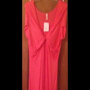 Boutique coral maxi dress