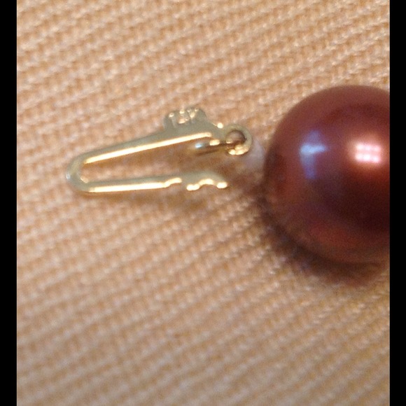 πHPπ14K 18" 12-13mm SouthSea ChocPearl Necklace - Picture 2 of 3