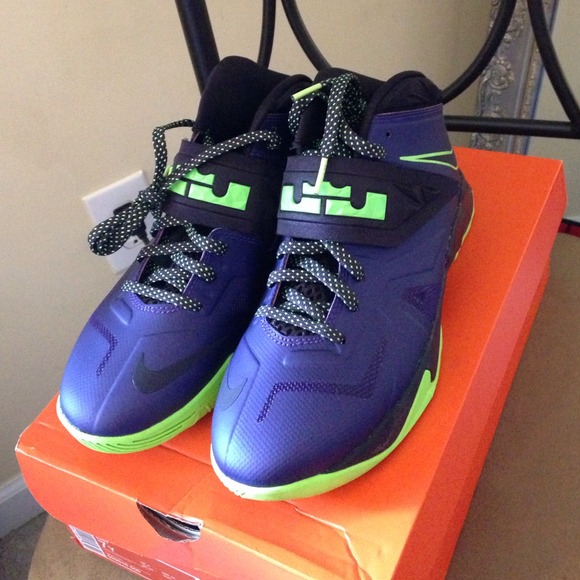 Purple and Green Lebron Nike Sneakers !