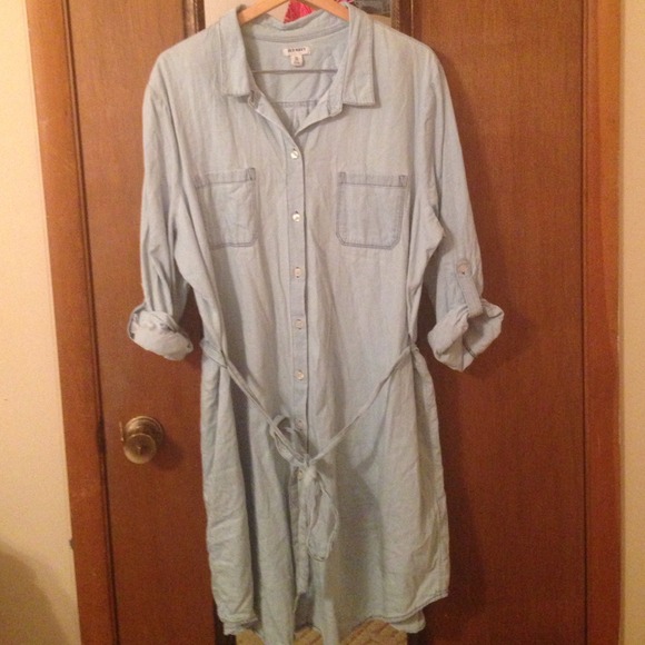 Old Navy light denim shirt dress