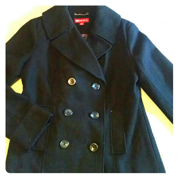 *reduced* Black double breasted short peacoat!