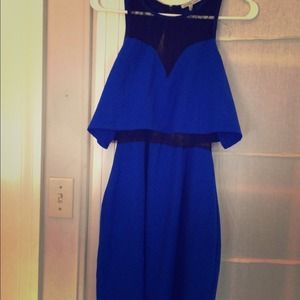 Royal blue lace dress