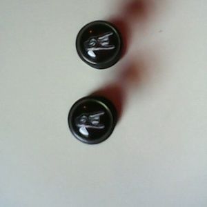 Pair of illusion rock hand cheater stud earrings!!