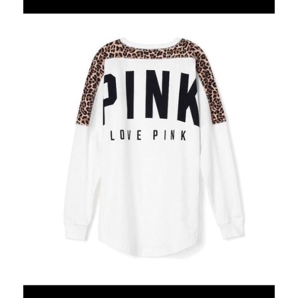✋SOLD! Victoria's Secret Leopard Varsity Crewneck