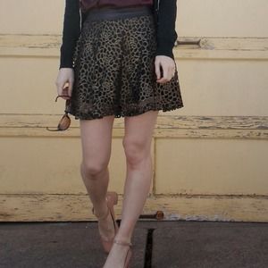 Black and Gold lace overlay skirt.