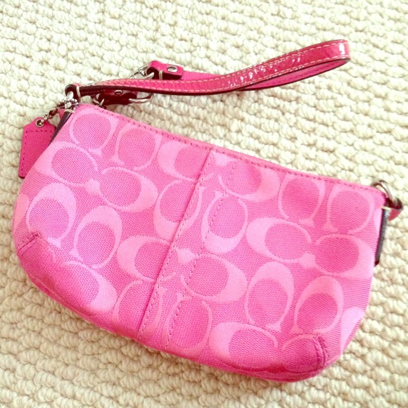 Hot pink coach wristlet!