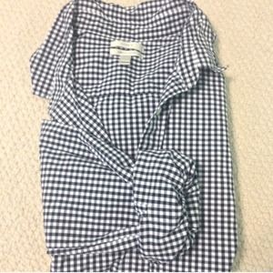 J Crew Black Gingham Perfect Shirt