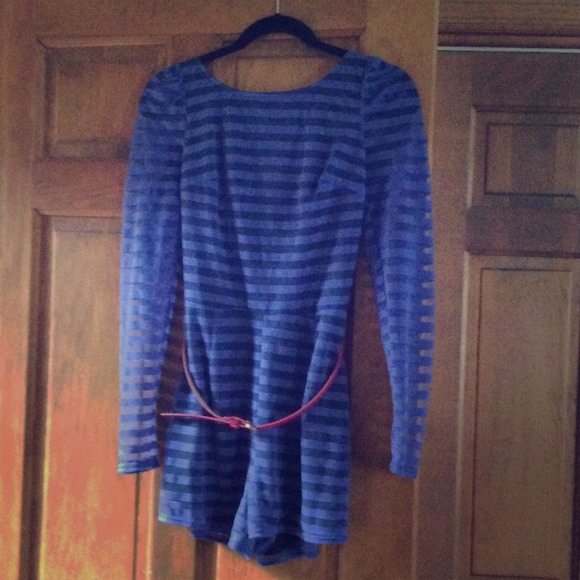 Flirty royal blue romper