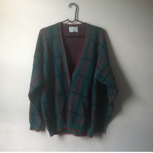 Oversized printed cardigan