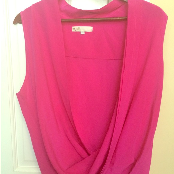 Wyatt silk wrap sleeveless wrap top